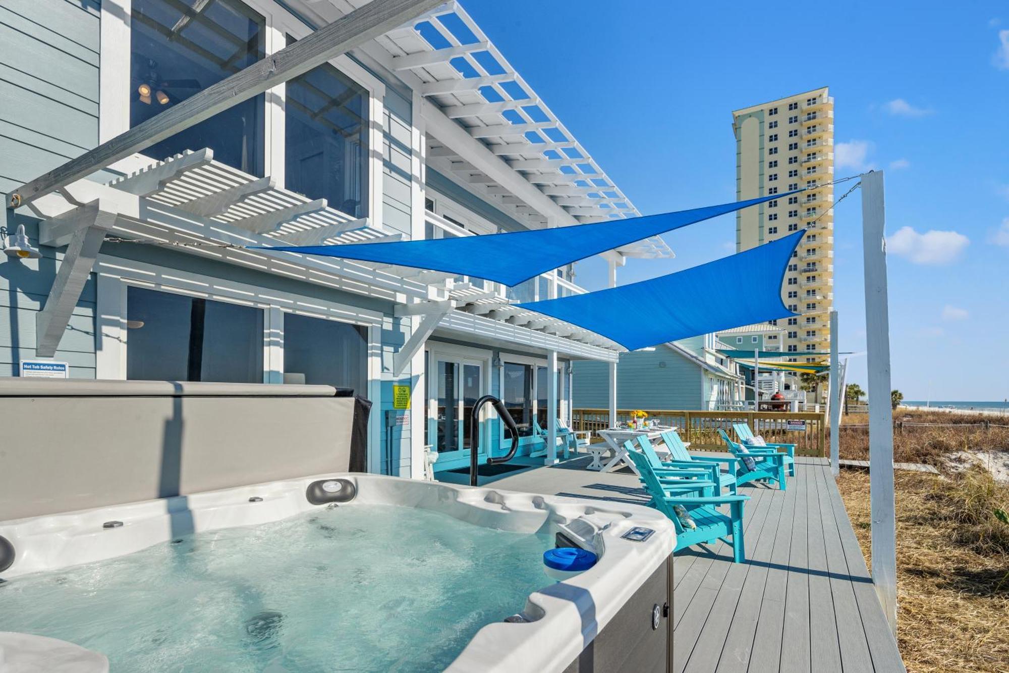 Luxury Gulf Front Property! Directly On The Beach! Sleeps 15! Panama City Beach Exterior photo